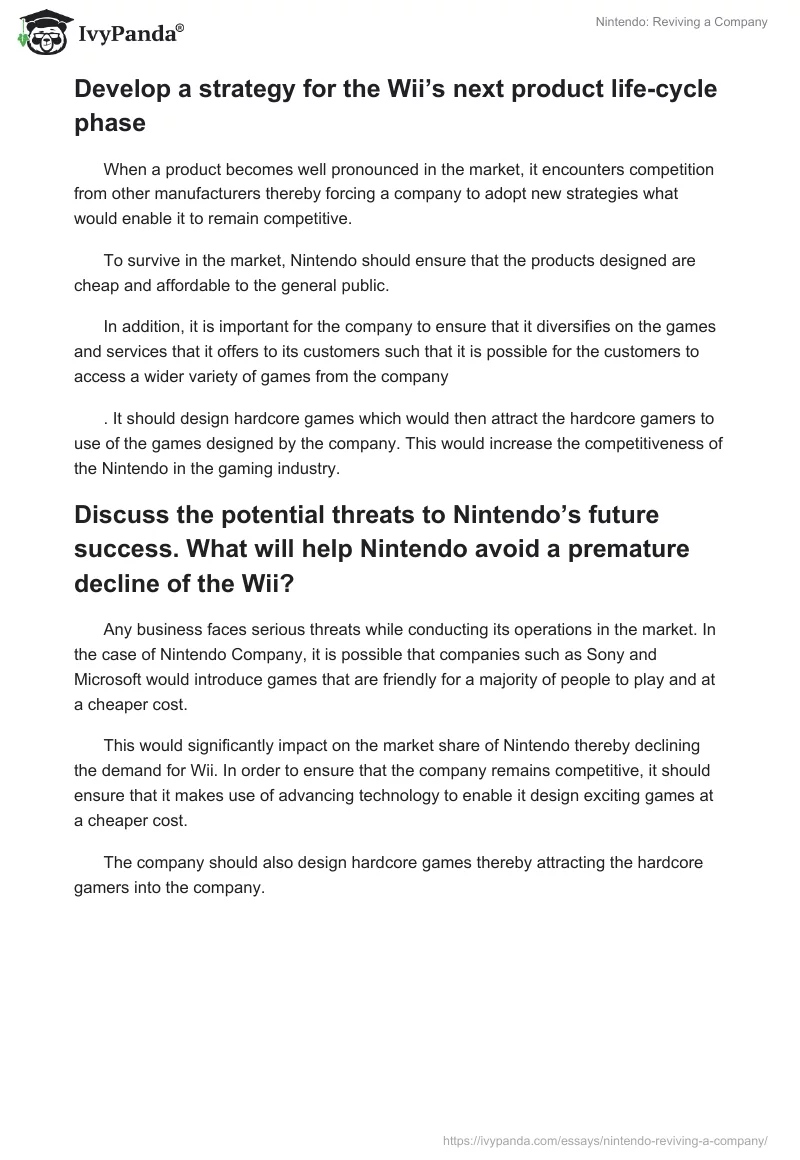 Nintendo: Reviving a Company. Page 3
