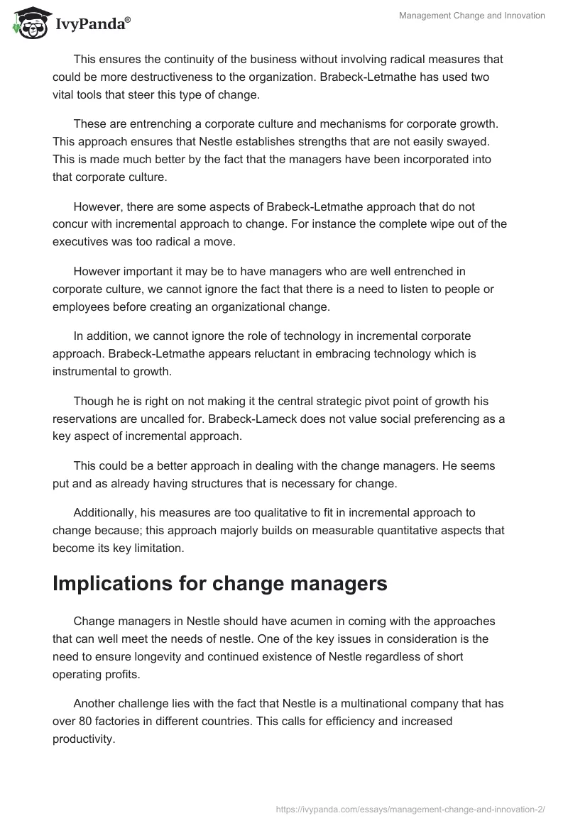 Management Change and Innovation. Page 4
