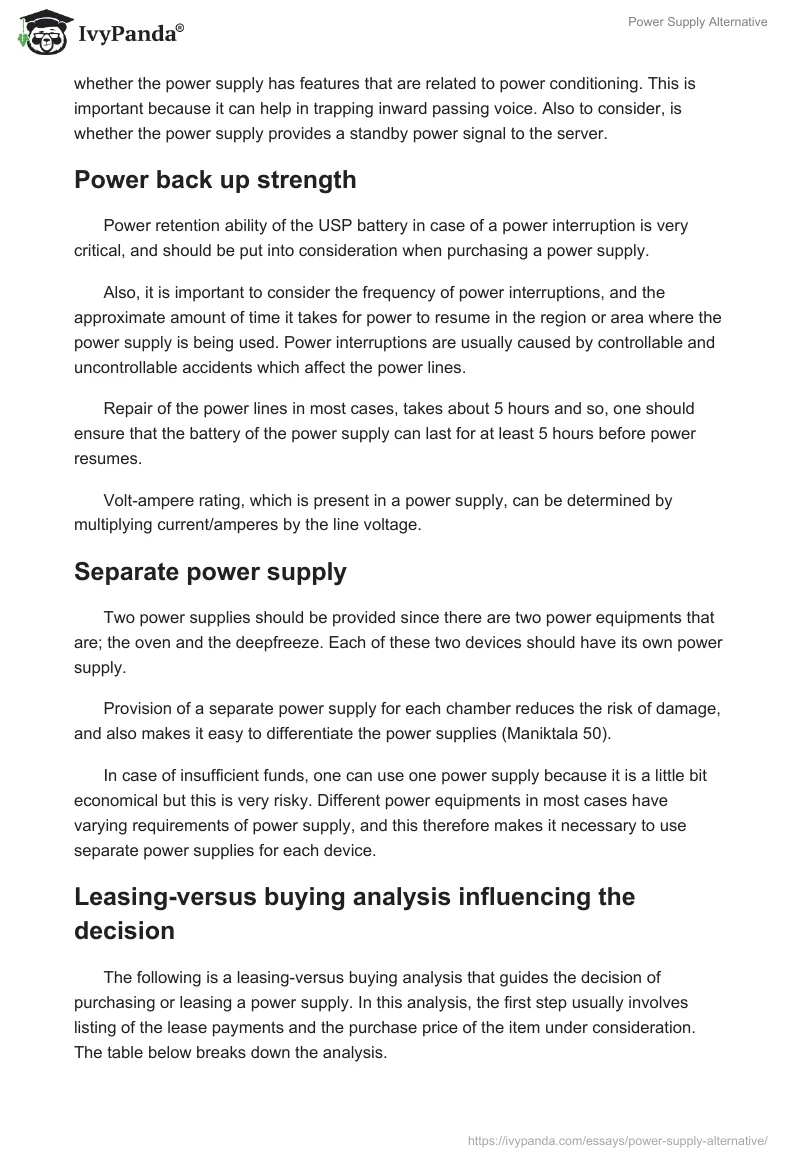 Power Supply Alternative. Page 2