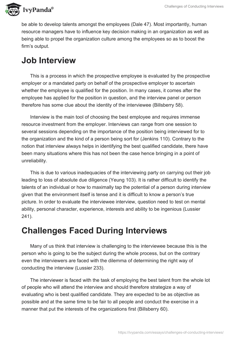 Challenges of Conducting Interviews. Page 2