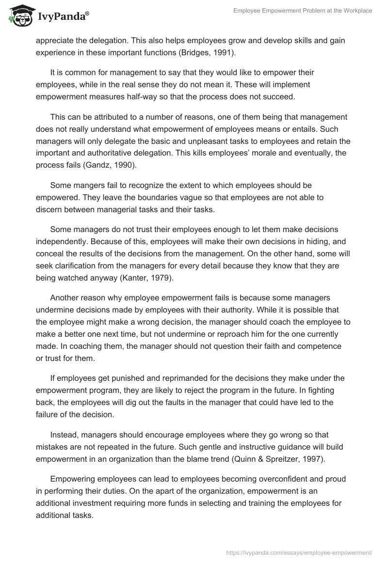 Employee Empowerment Problem at the Workplace. Page 4