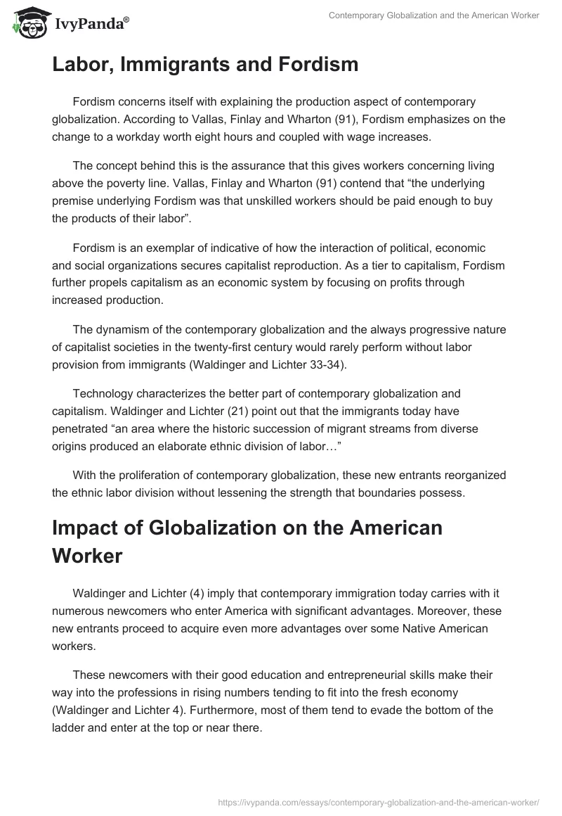 Contemporary Globalization and the American Worker. Page 3
