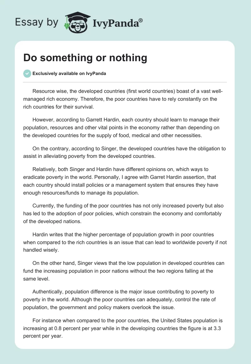 Do something or nothing. Page 1