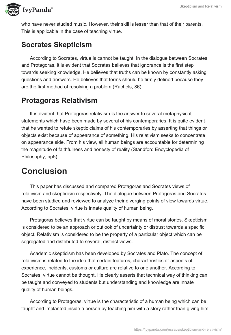 Skepticism and Relativism. Page 3