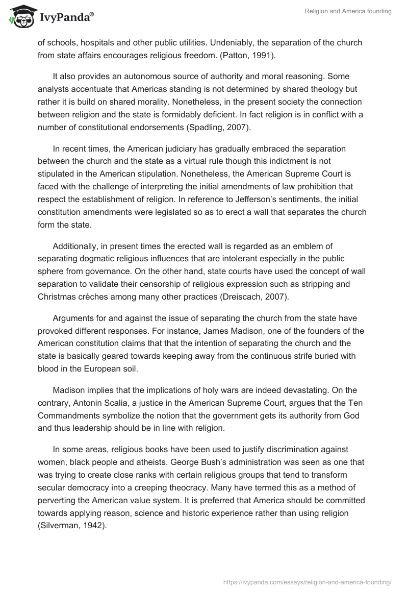 Religion and America founding. Page 2