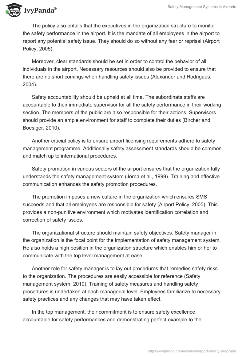 Safety Management Systems in Airports. Page 2