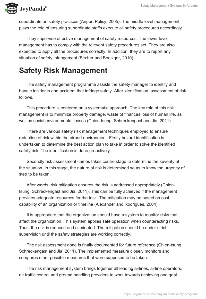 Safety Management Systems in Airports. Page 3