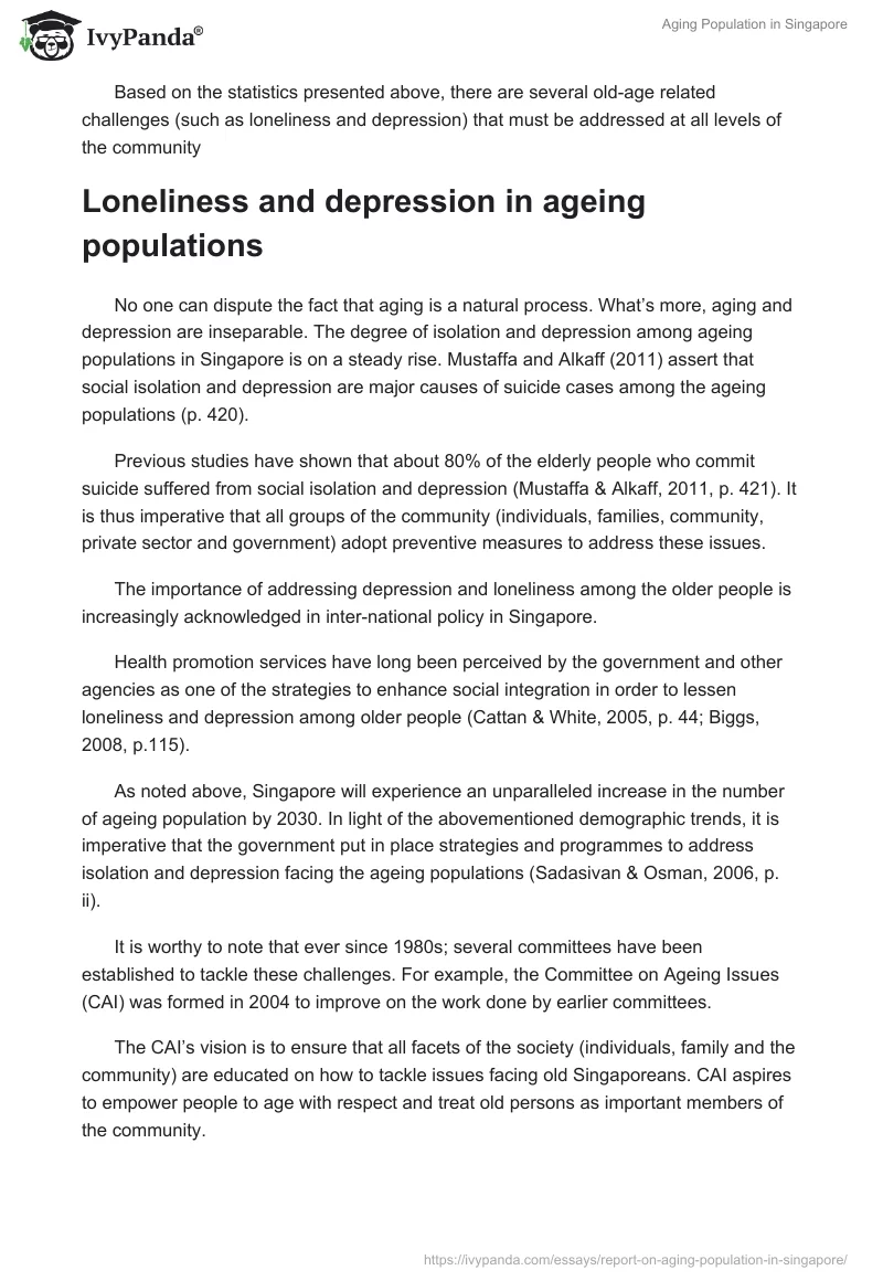 Aging Population in Singapore. Page 2