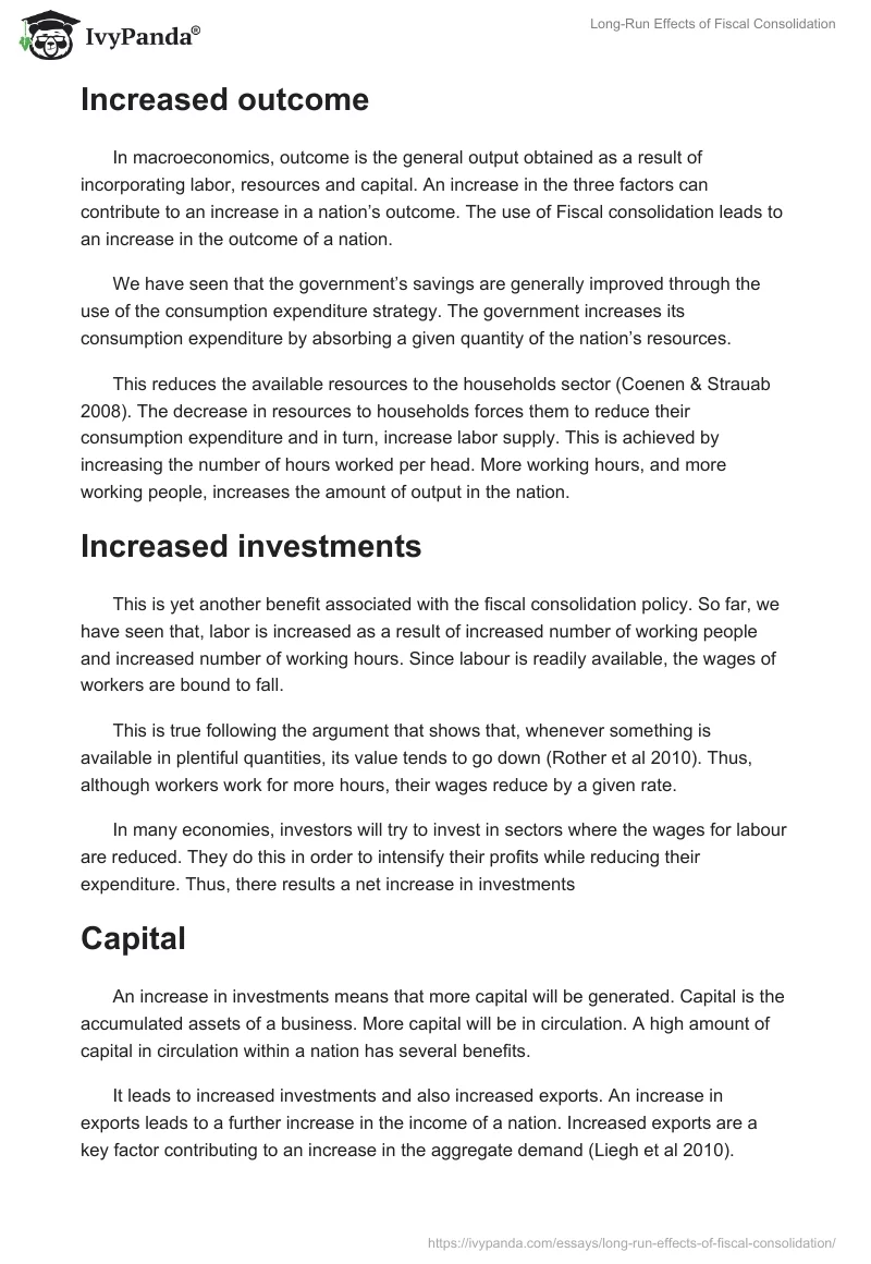 Long-Run Effects of Fiscal Consolidation. Page 2