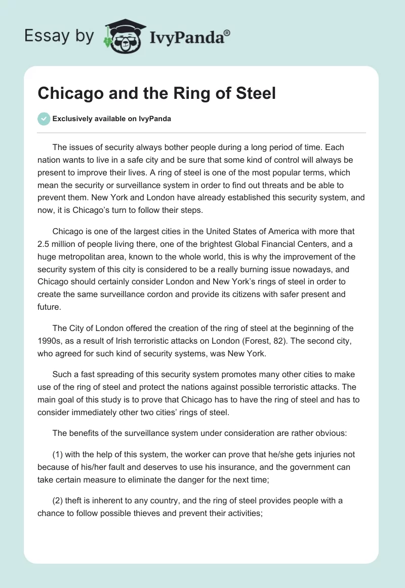 Chicago and the Ring of Steel. Page 1