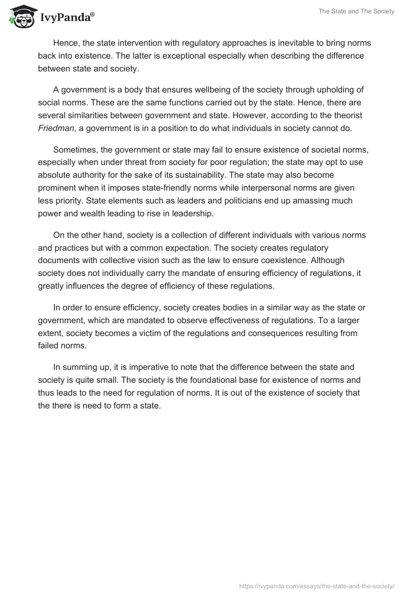 The State and The Society. Page 2