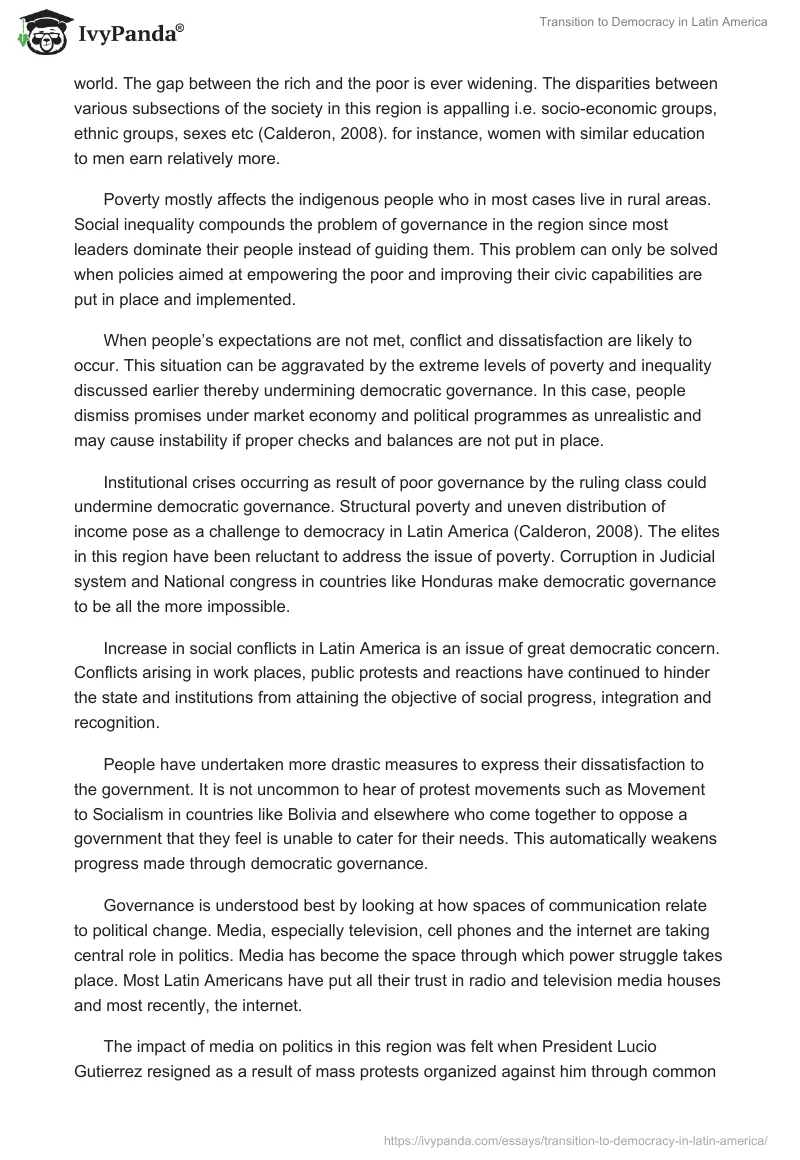 Transition to Democracy in Latin America. Page 3