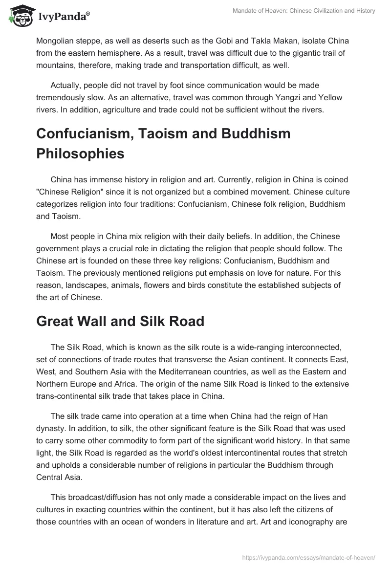Mandate of Heaven: Chinese Civilization and History. Page 2