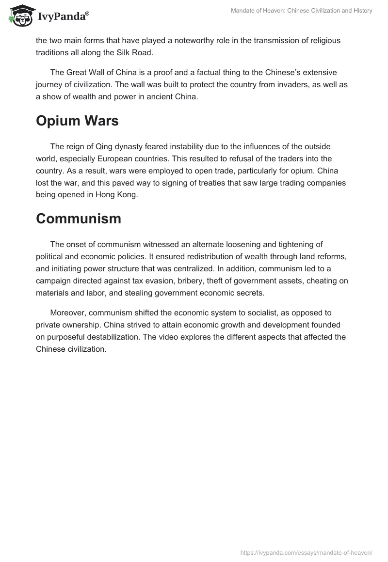 Mandate of Heaven: Chinese Civilization and History. Page 3
