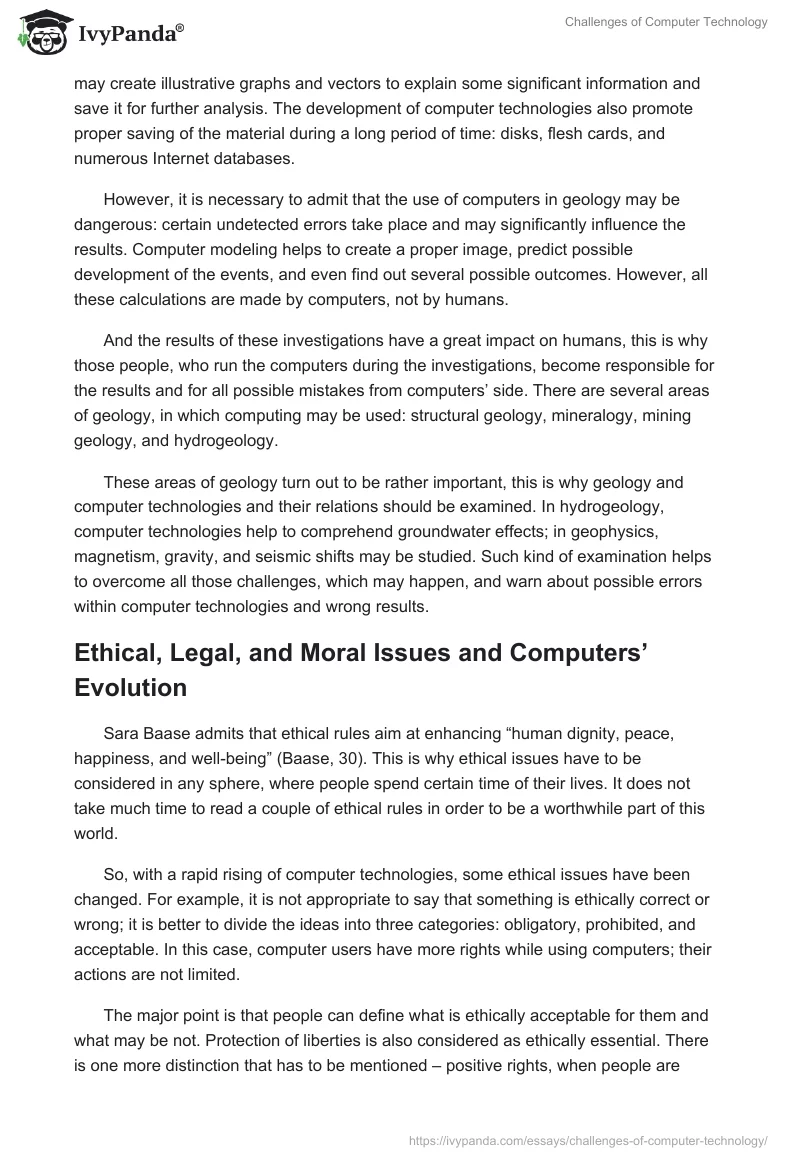 Challenges of Computer Technology. Page 3