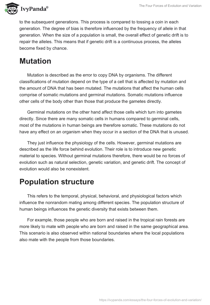The Four Forces of Evolution and Variation. Page 2