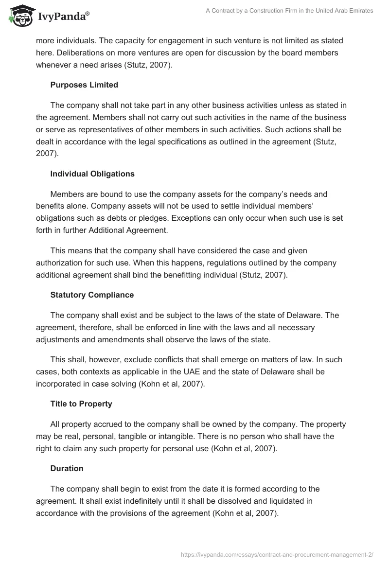 A Contract by a Construction Firm in the United Arab Emirates. Page 4