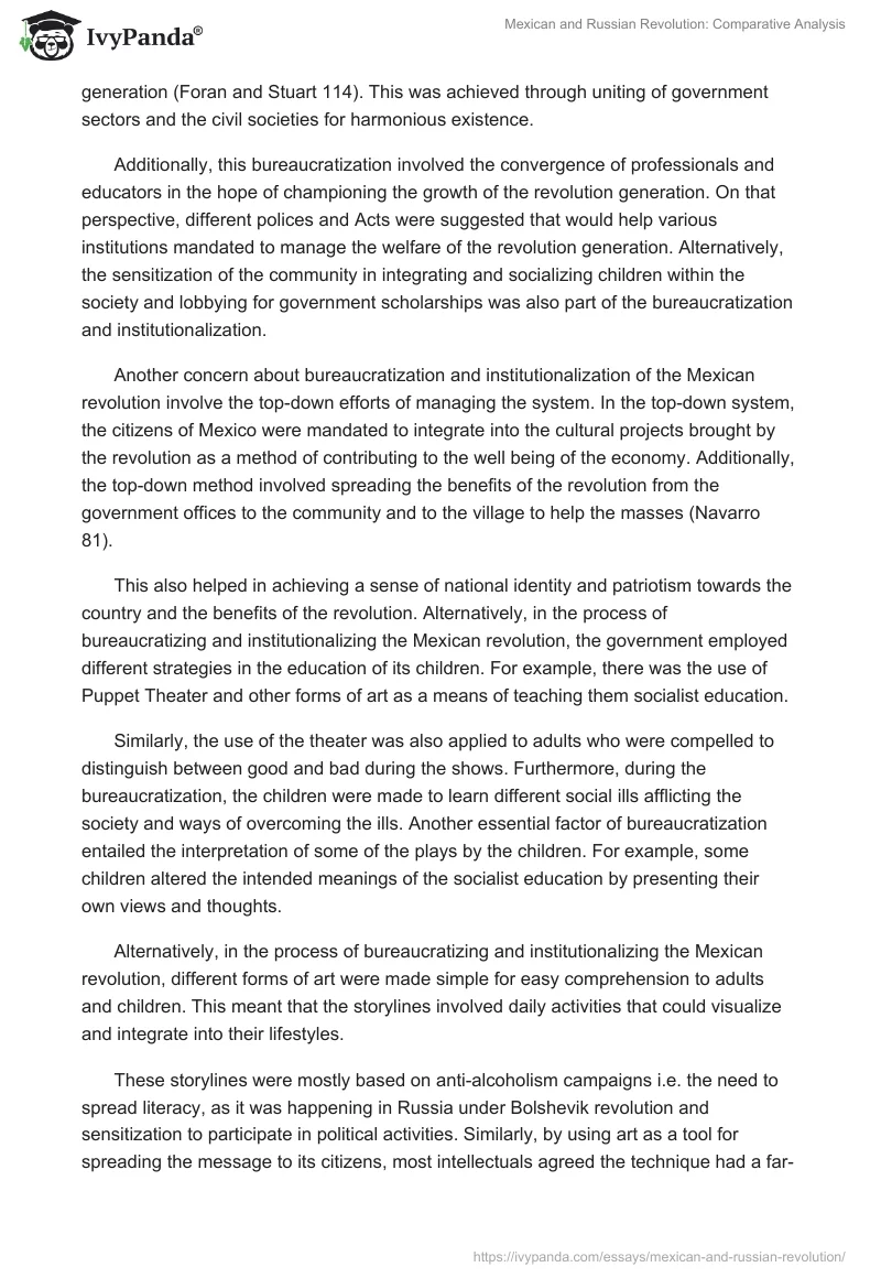 Mexican and Russian Revolution: Comparative Analysis. Page 2