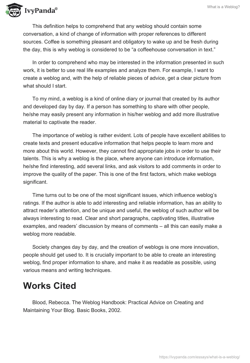 What is a Weblog?. Page 2