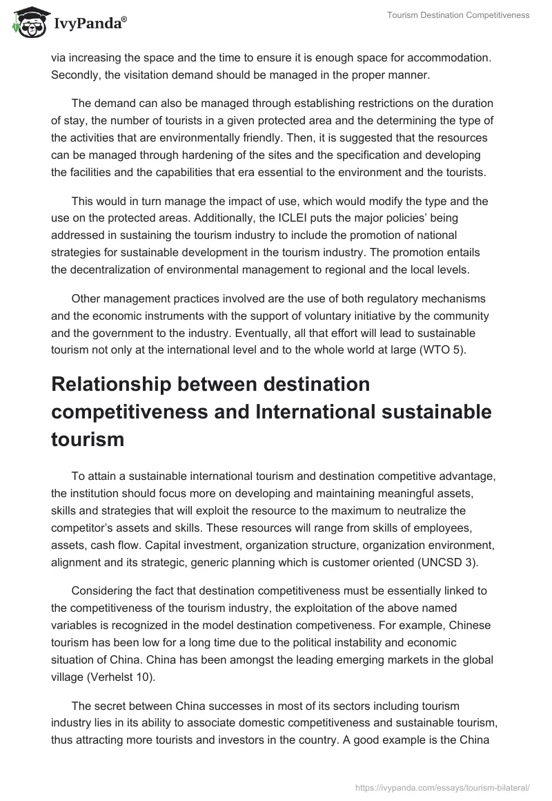 Tourism Destination Competitiveness. Page 5