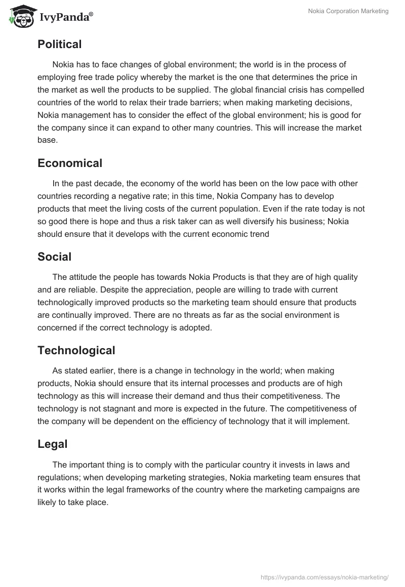Nokia Corporation Marketing. Page 3