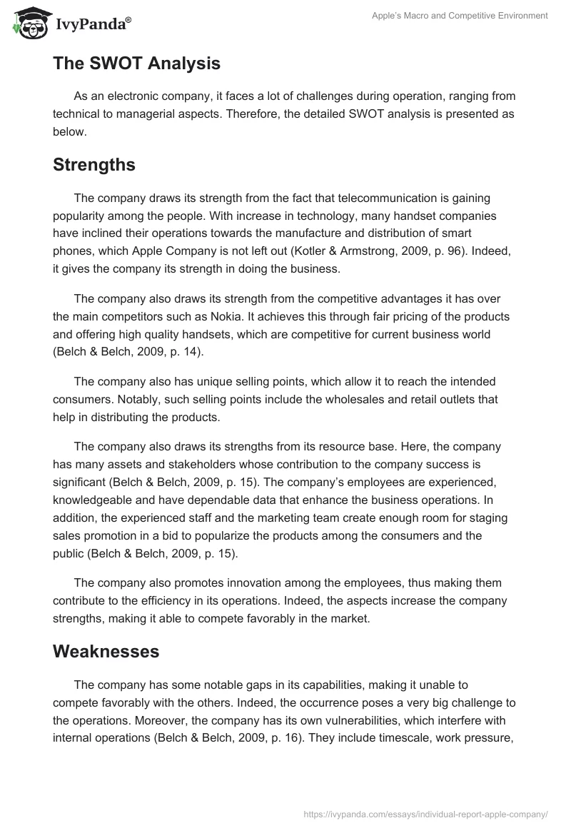 Apple’s Macro and Competitive Environment. Page 4
