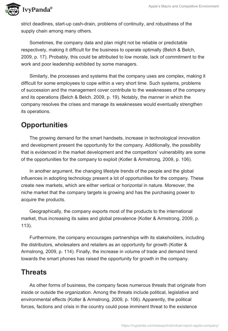Apple’s Macro and Competitive Environment. Page 5