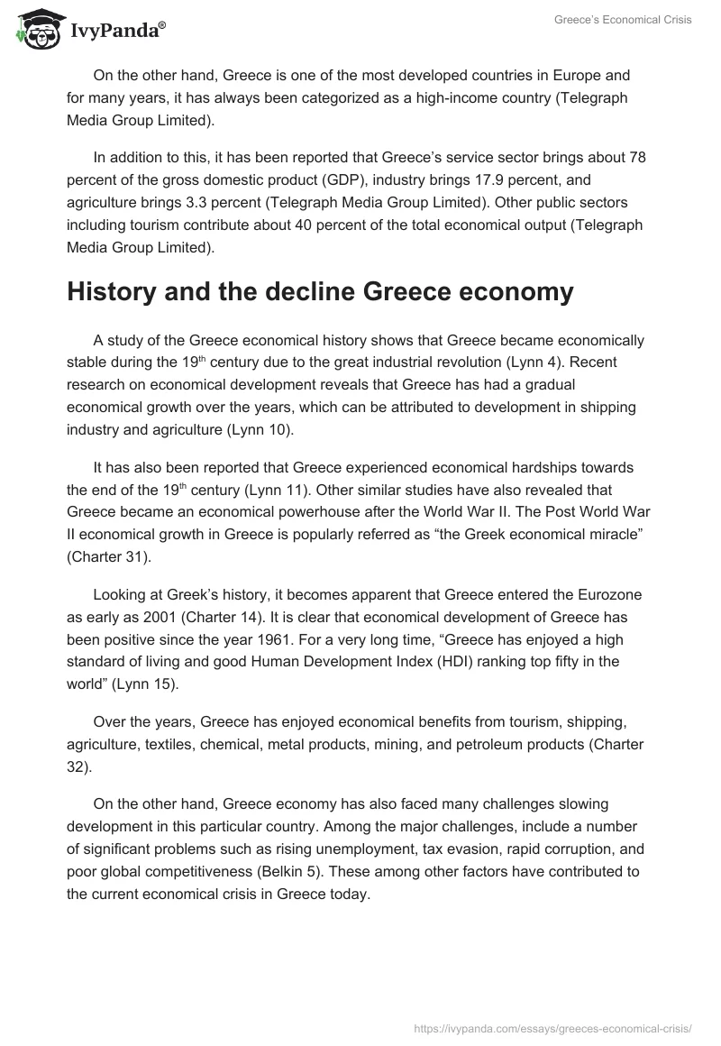 Greece’s Economical Crisis. Page 2