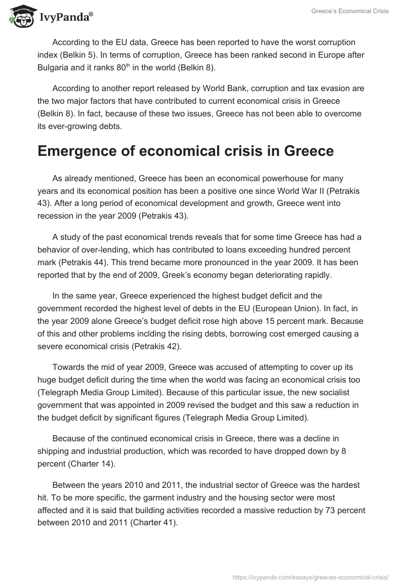 Greece’s Economical Crisis. Page 3