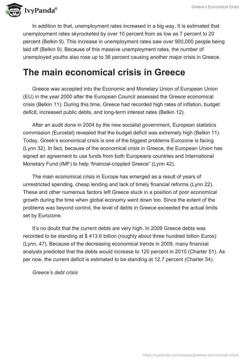 Greece’s Economical Crisis. Page 4