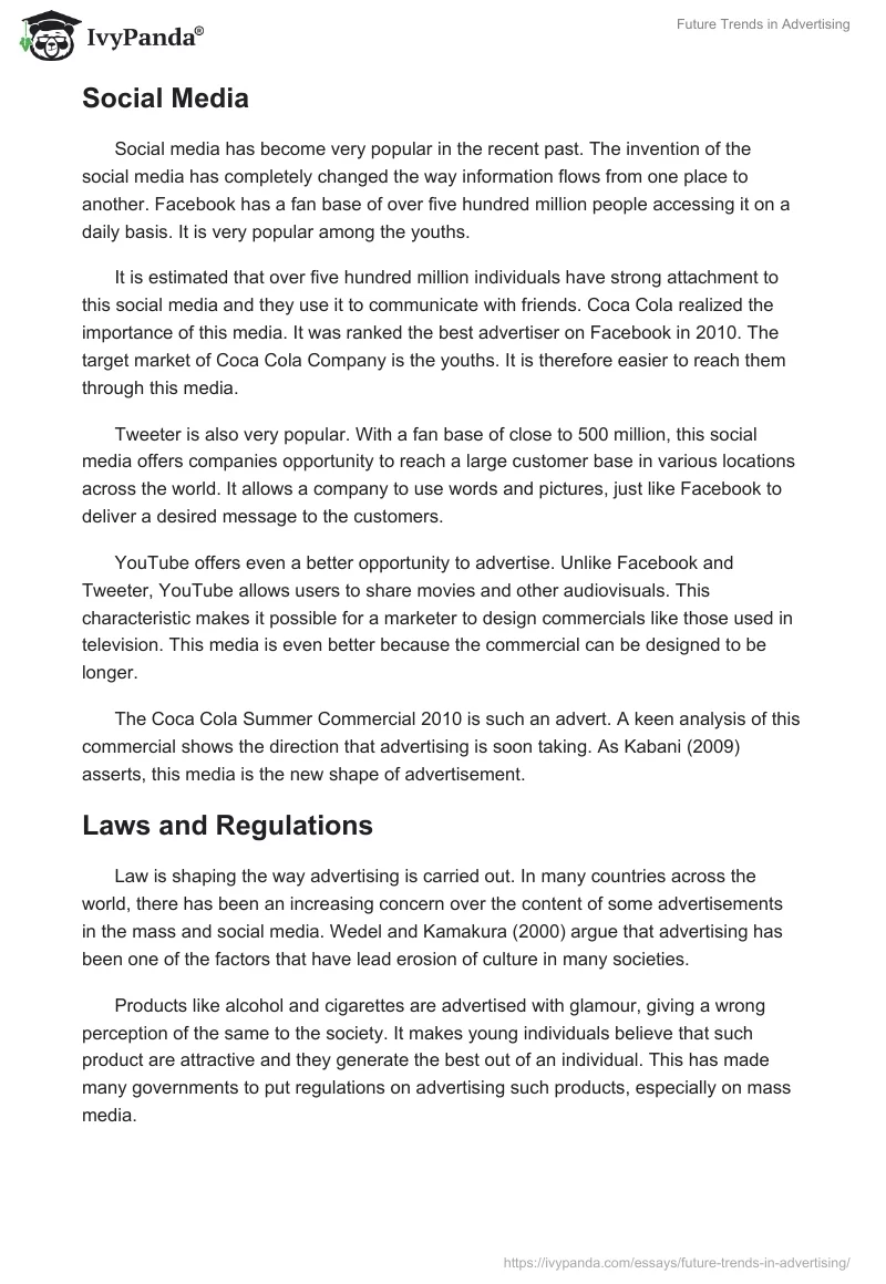Future Trends in Advertising. Page 3