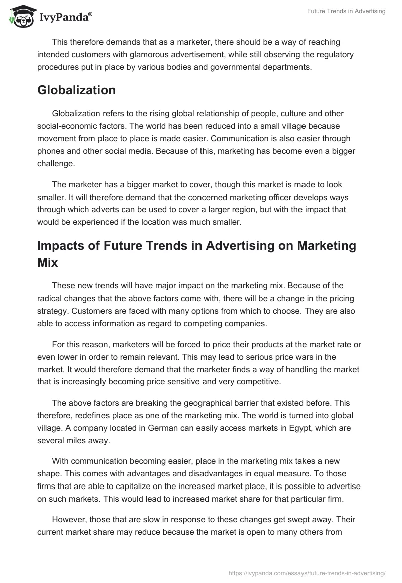 Future Trends in Advertising. Page 4