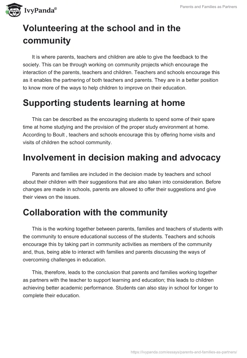 Parents and Families as Partners. Page 2