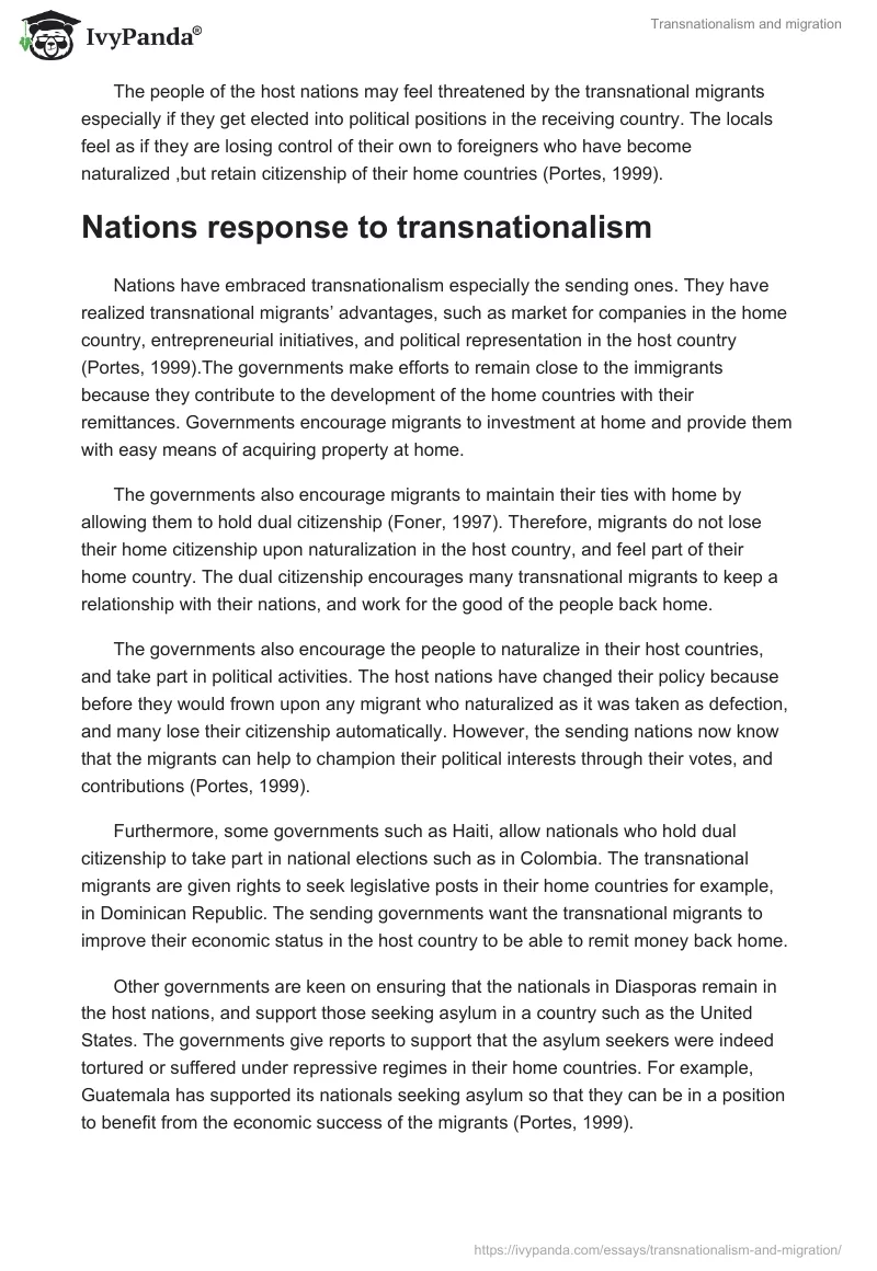 Transnationalism and migration. Page 4