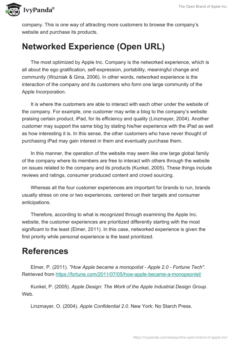 The Open Brand of Apple Inc.. Page 3