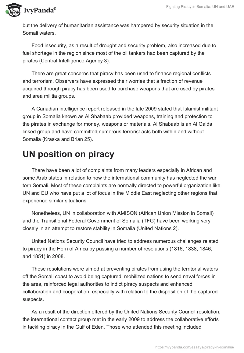 Fighting Piracy in Somalia: UN and UAE. Page 5