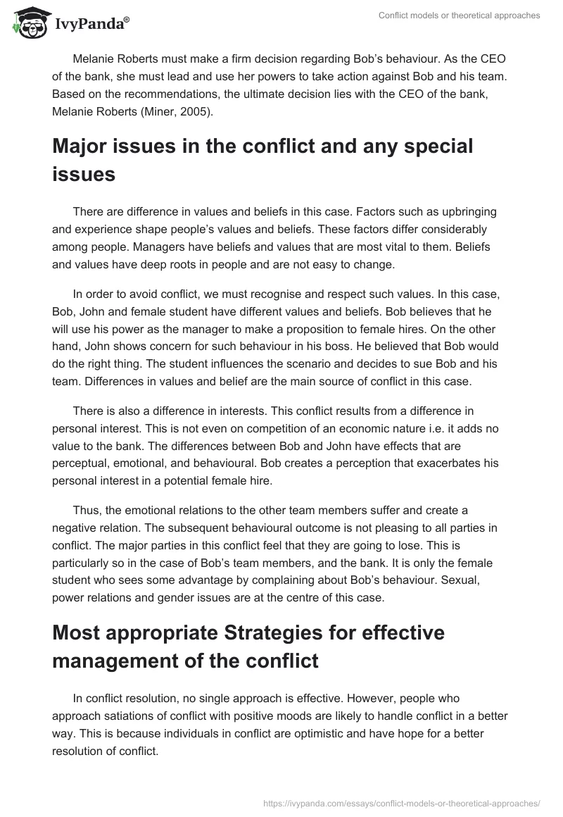 Conflict Models or Theoretical Approaches. Page 4