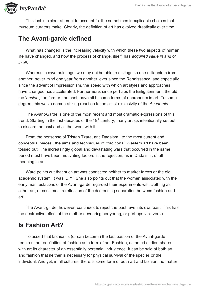 Fashion as the Avatar of an Avant-garde. Page 3