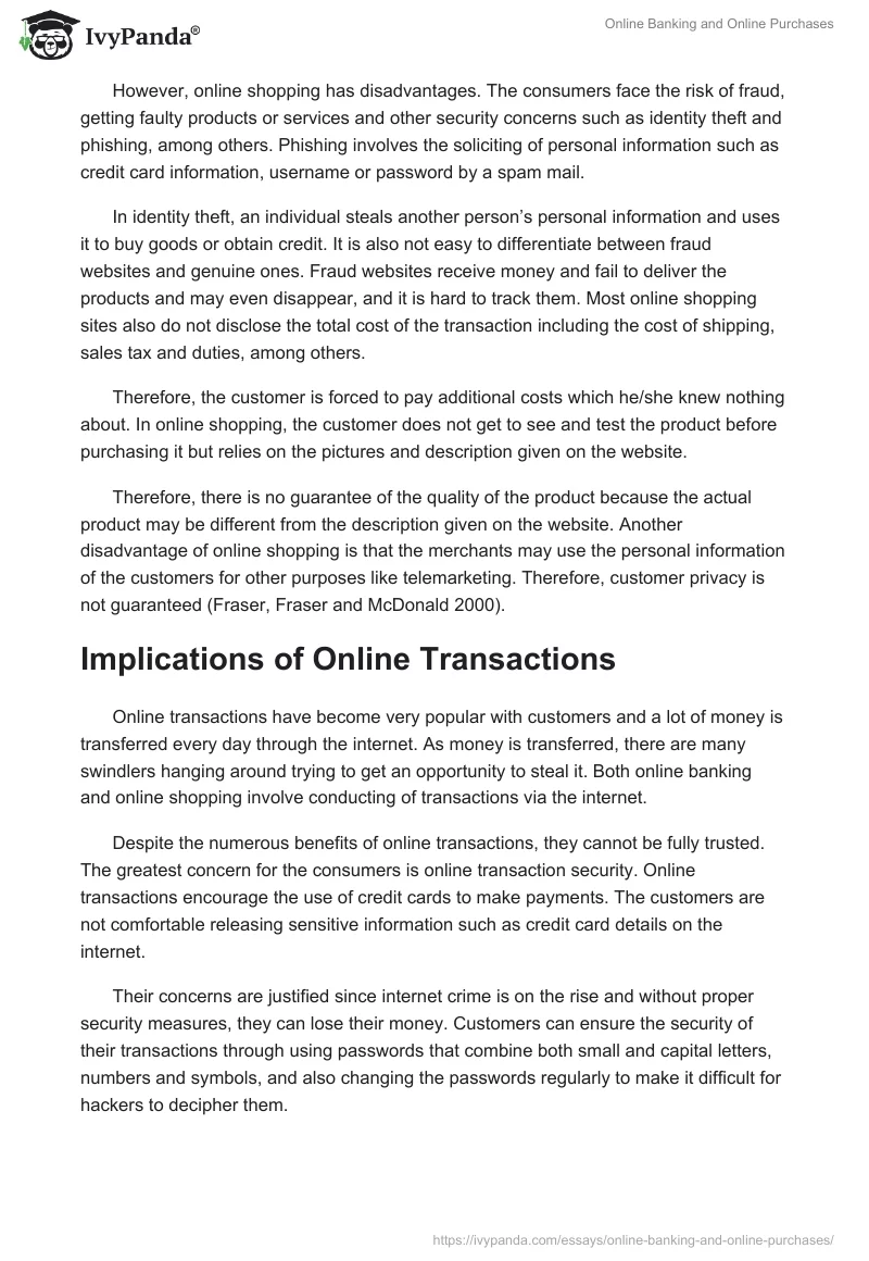 Online Banking and Online Purchases. Page 3