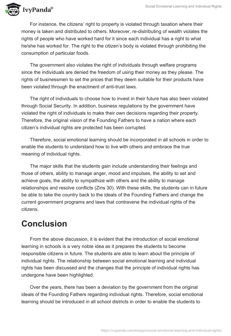 Social Emotional Learning and Individual Rights. Page 3