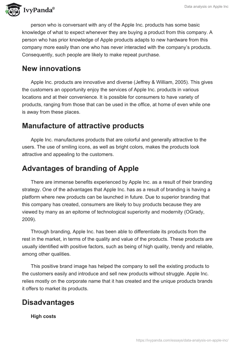 Data Analysis on Apple Inc.. Page 4