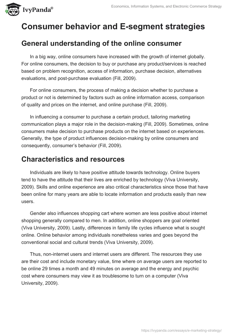 Economics, Information Systems, and Electronic Commerce Strategy. Page 5