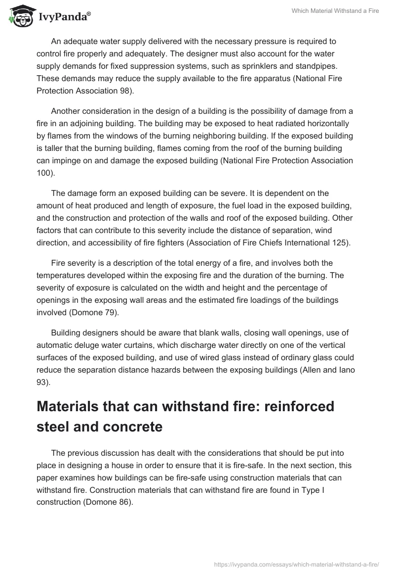 Which Material Withstand a Fire. Page 5