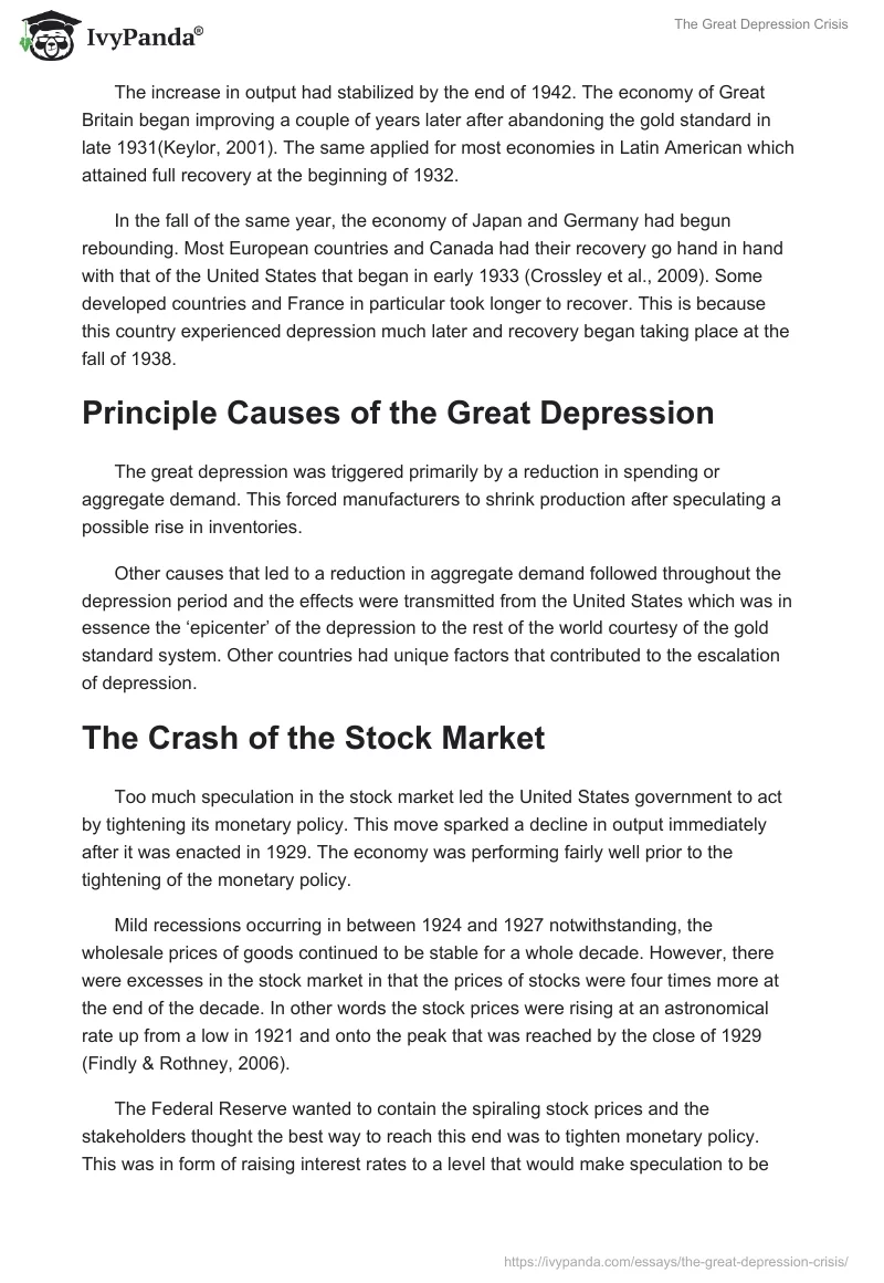 The Great Depression Crisis. Page 3