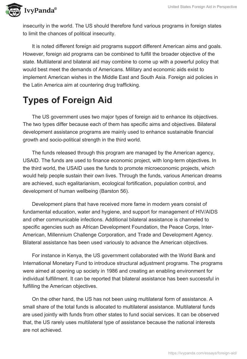 United States Foreign Aid in Perspective. Page 3