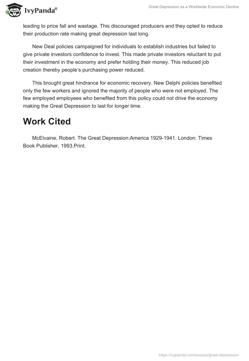 Great Depression as a Worldwide Economic Decline. Page 4