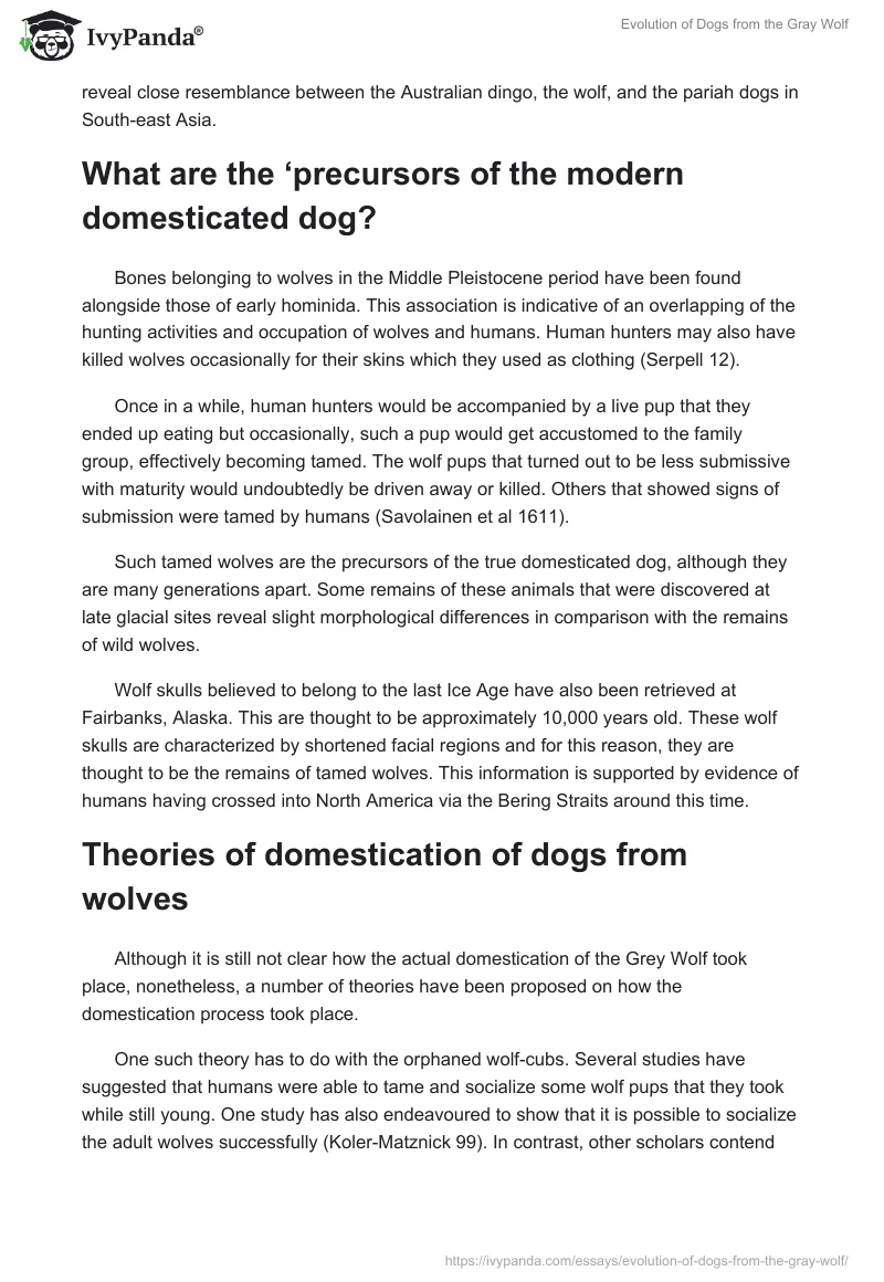 Evolution of Dogs from the Gray Wolf. Page 2