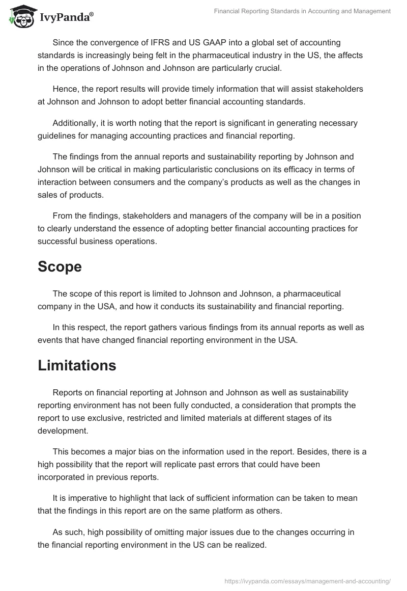 Financial Reporting Standards in Accounting and Management. Page 2