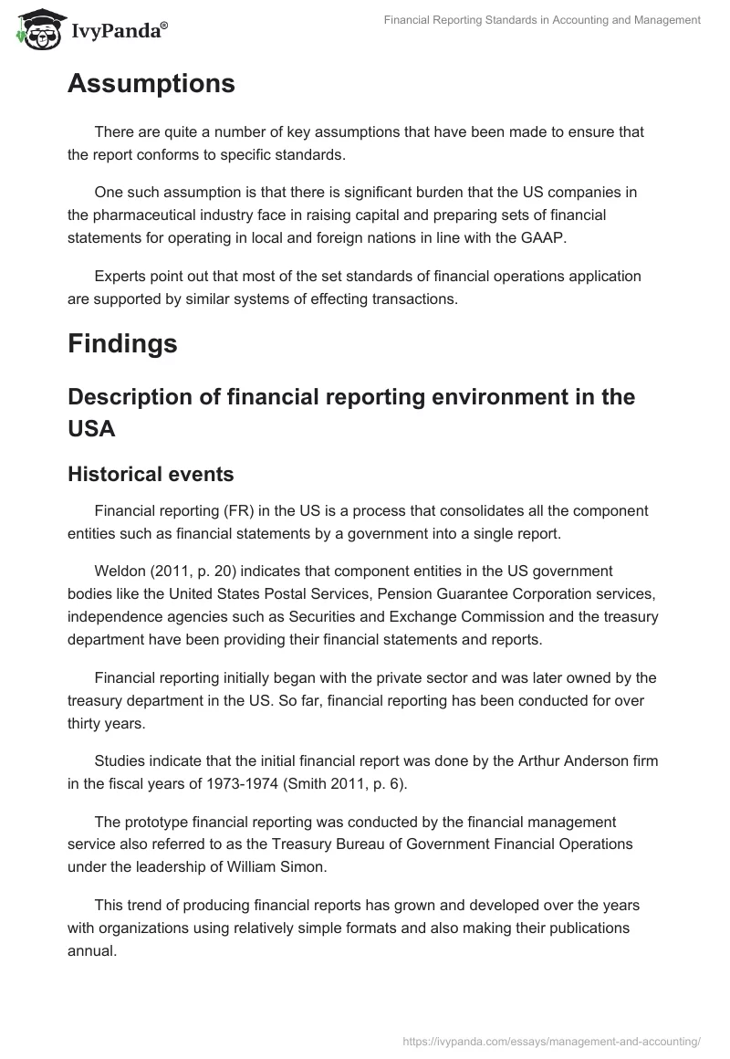 Financial Reporting Standards in Accounting and Management. Page 3