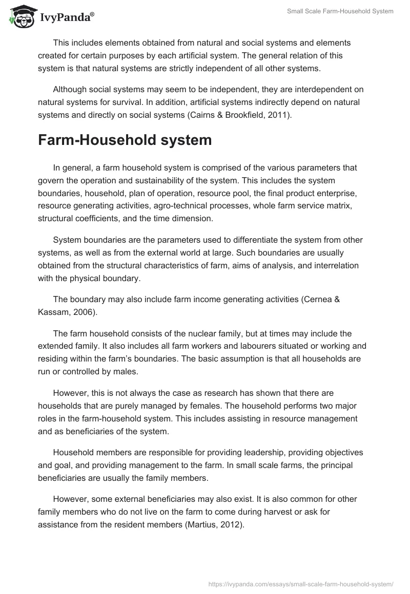Small Scale Farm-Household System. Page 3